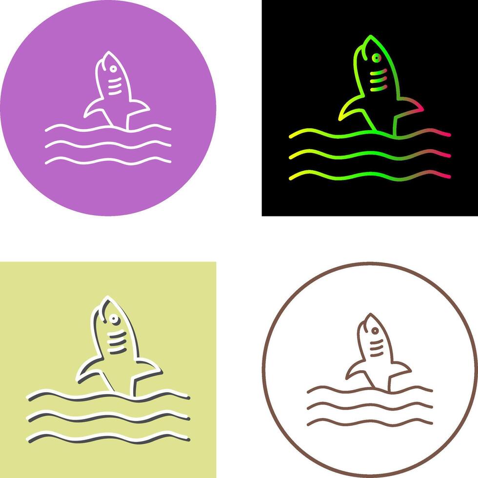 Dangerous Shark Icon Design vector
