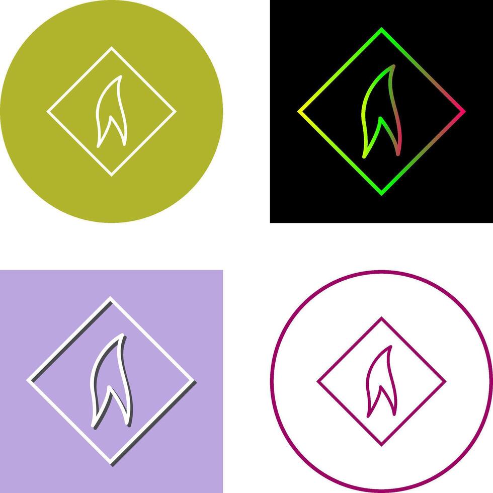 Flammable Material Icon Design vector