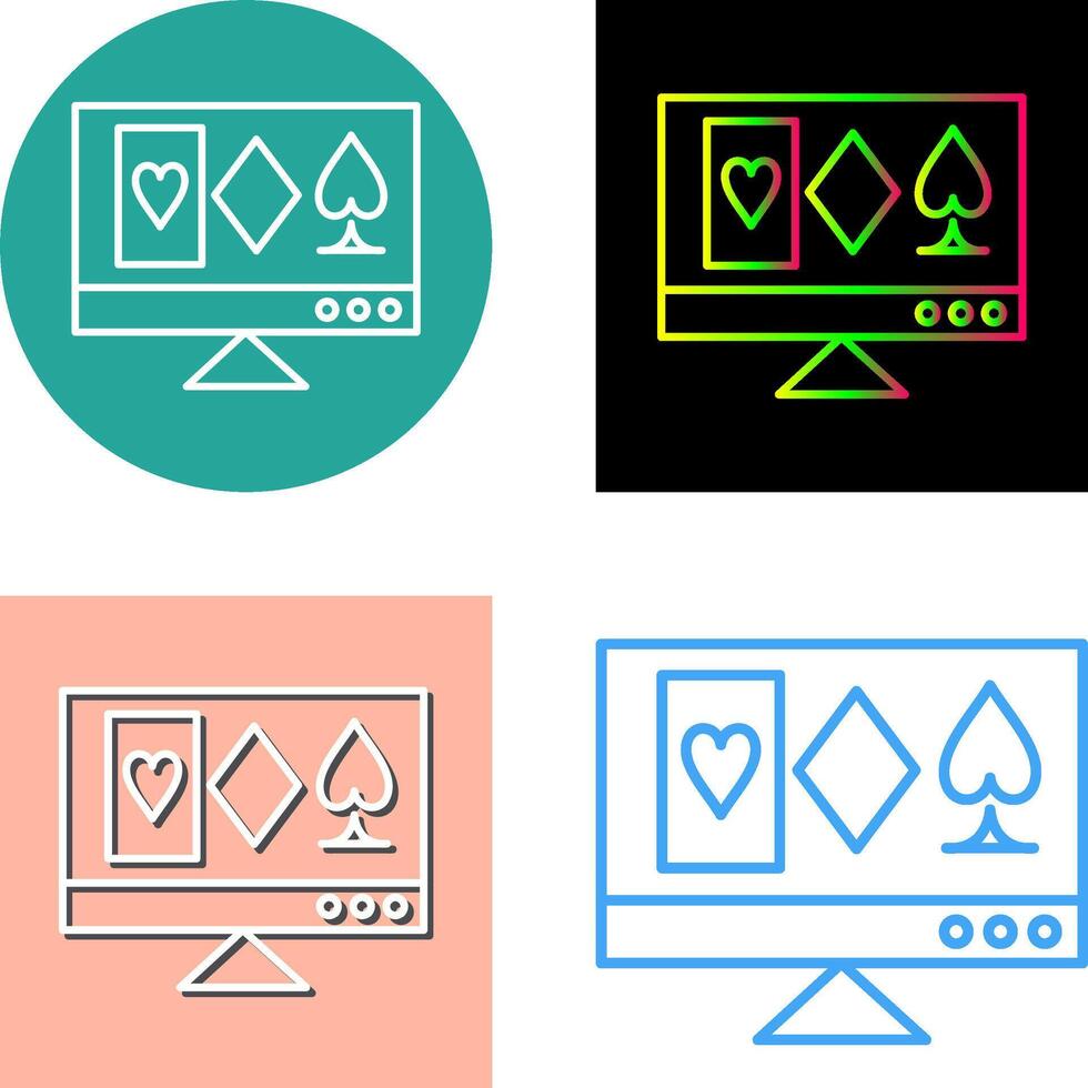 Online Gambling Icon Design vector