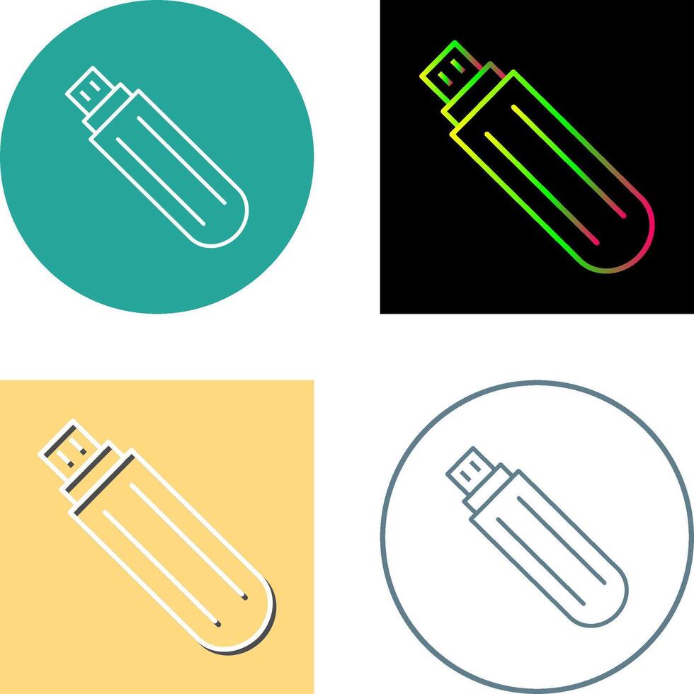 Unique USB Drive Icon Design vector