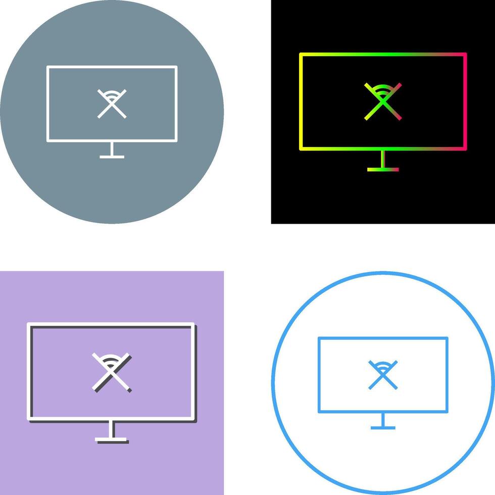 Unique Disconnected Network Icon Design vector