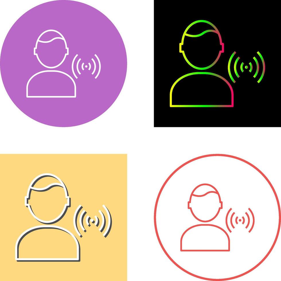 Unique Signal on User Icon Design vector