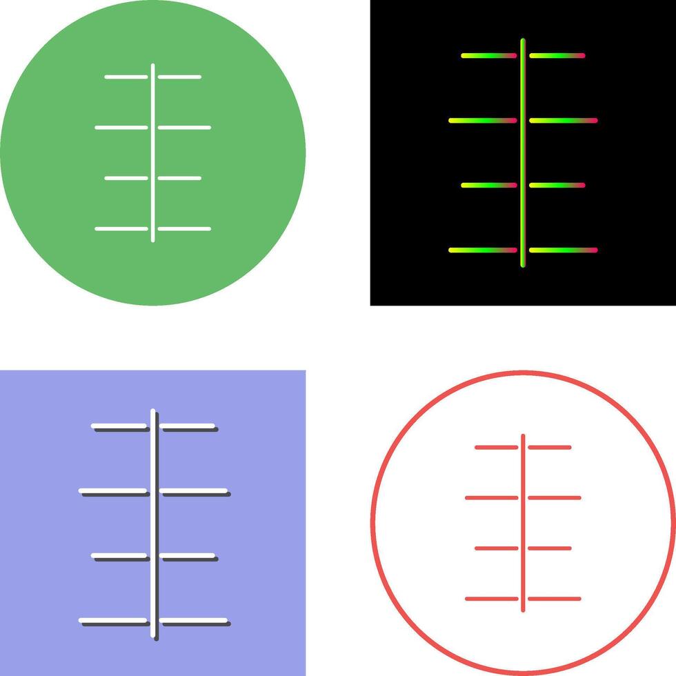 Unique Center Align Icon Design vector