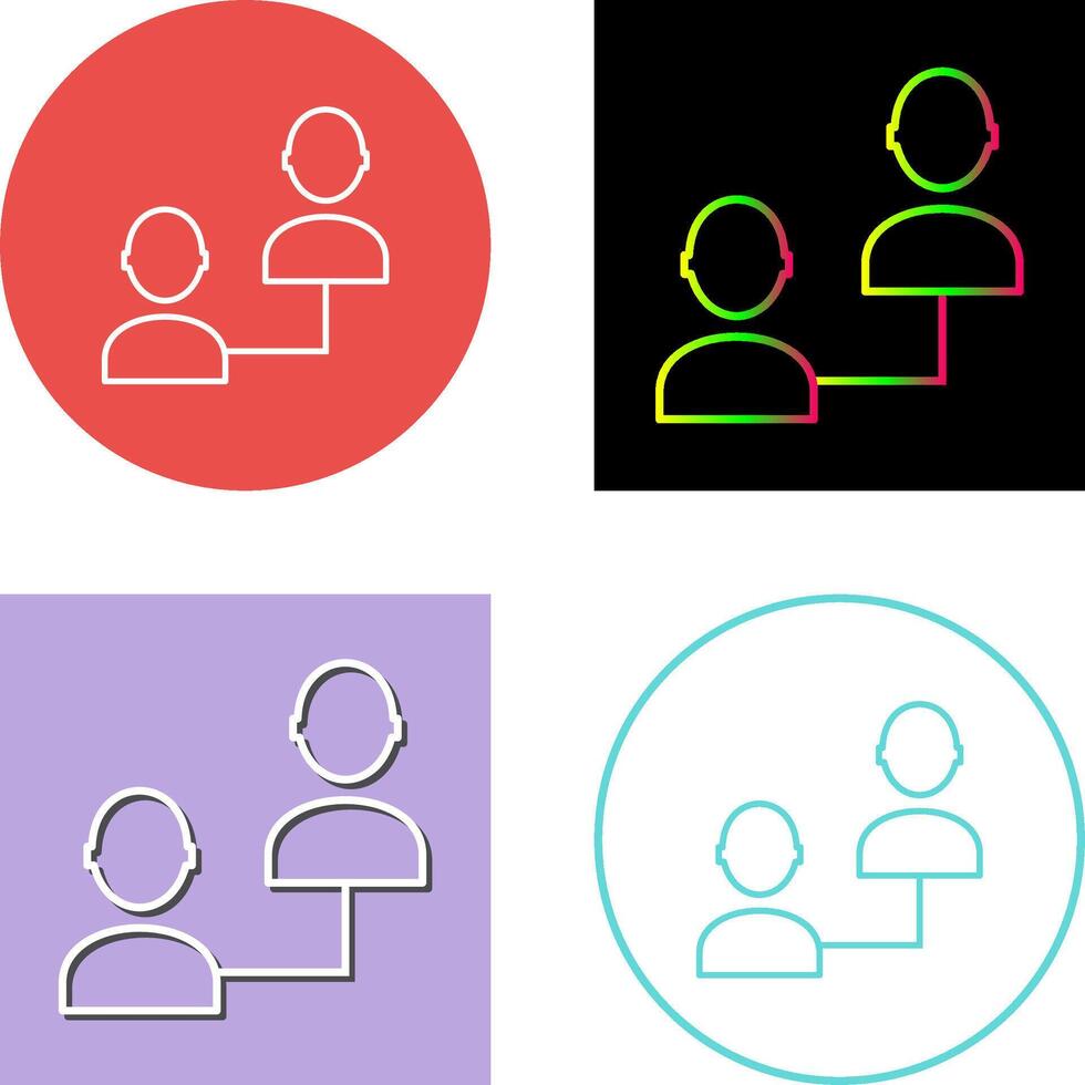 Unique Connected Profiles Icon Design vector