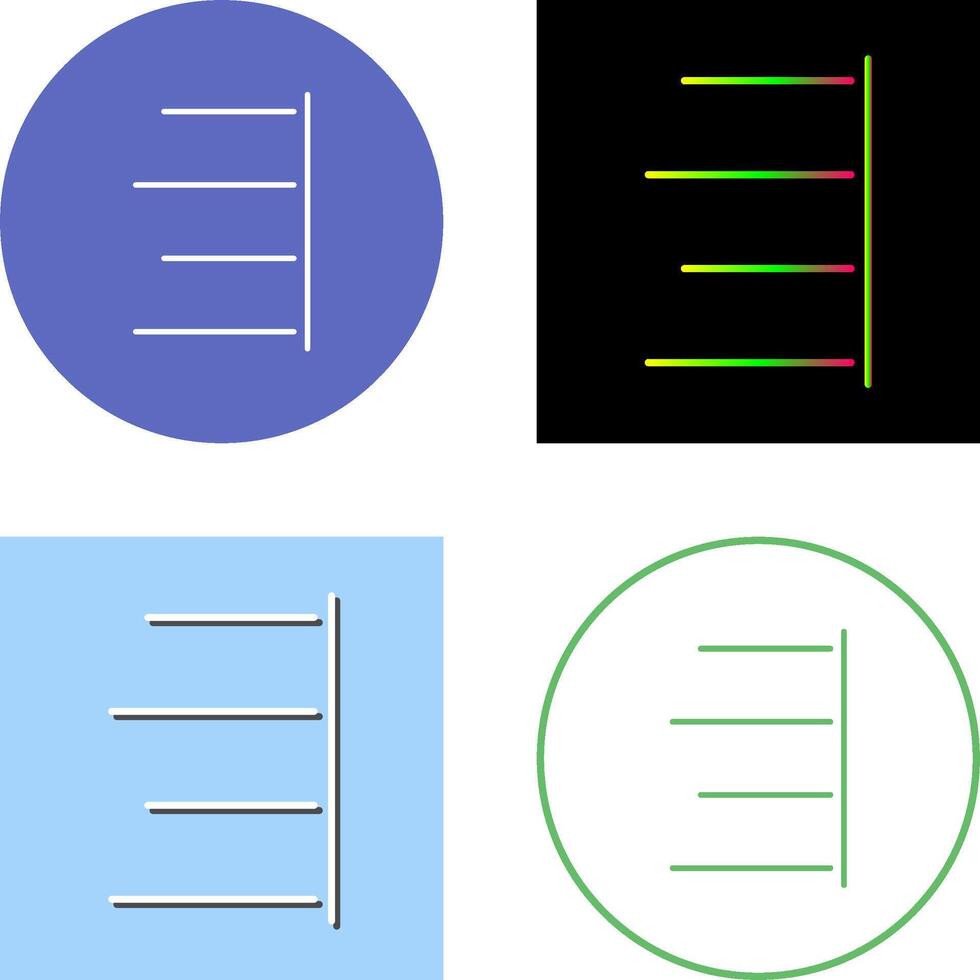 Unique Right Align Icon Design vector