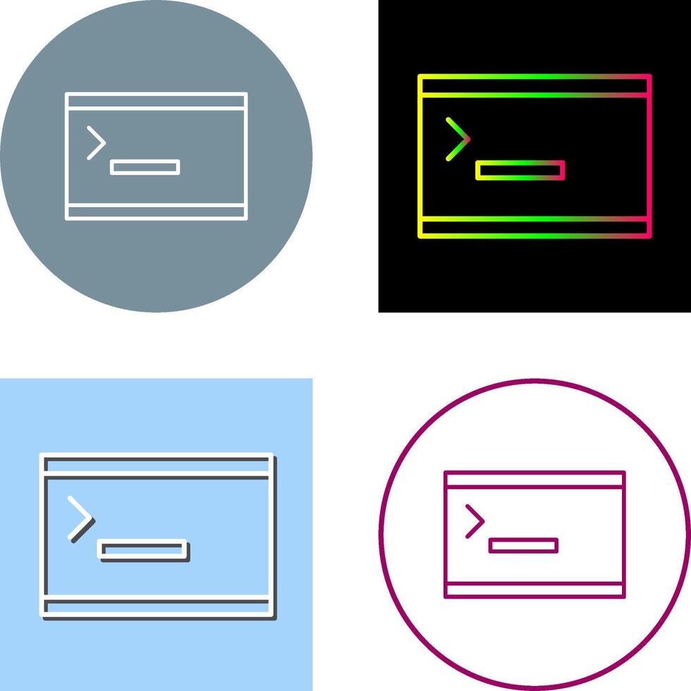 Unique Console Icon Design vector