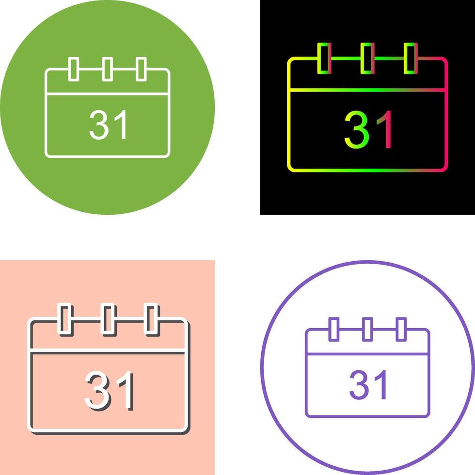 Unique Calendar Icon Design vector