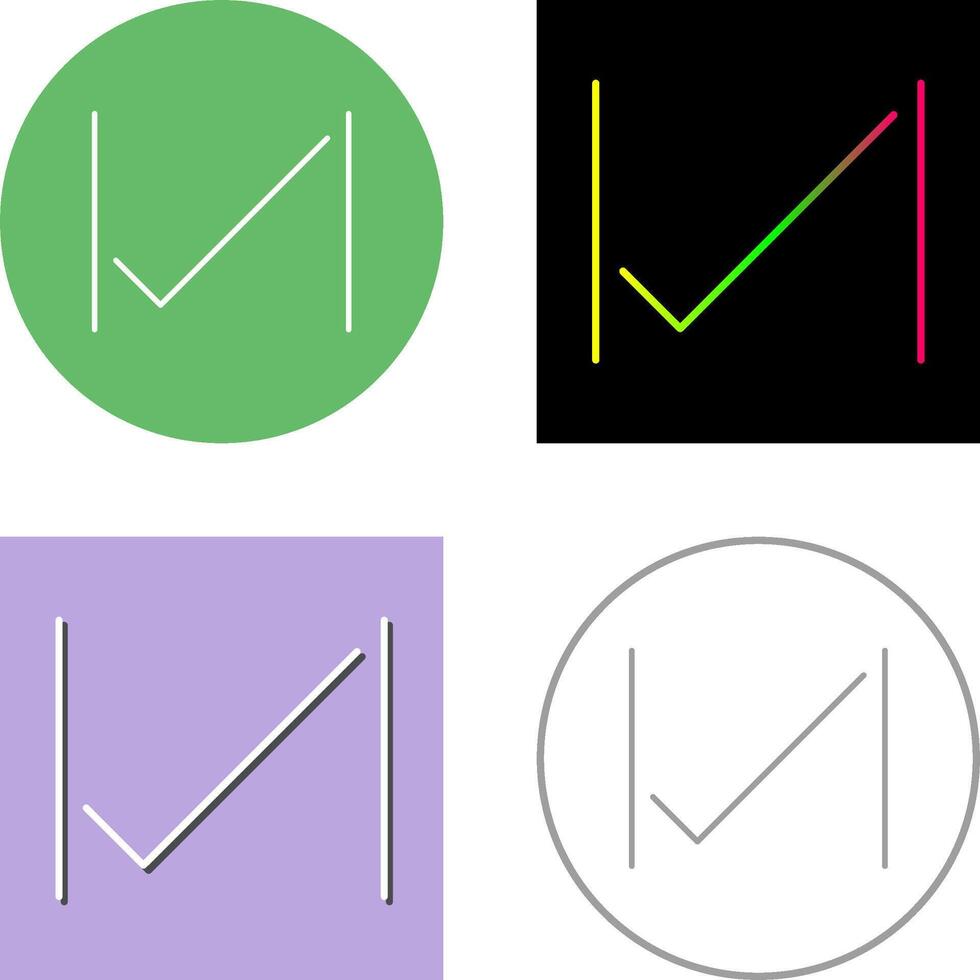 Unique Tick Icon Design vector