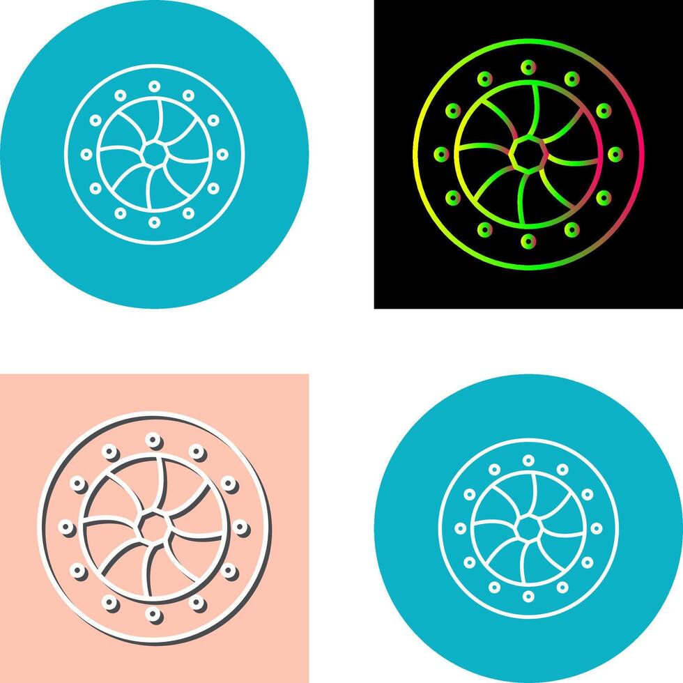Unique Optical Diaphram Icon Design vector