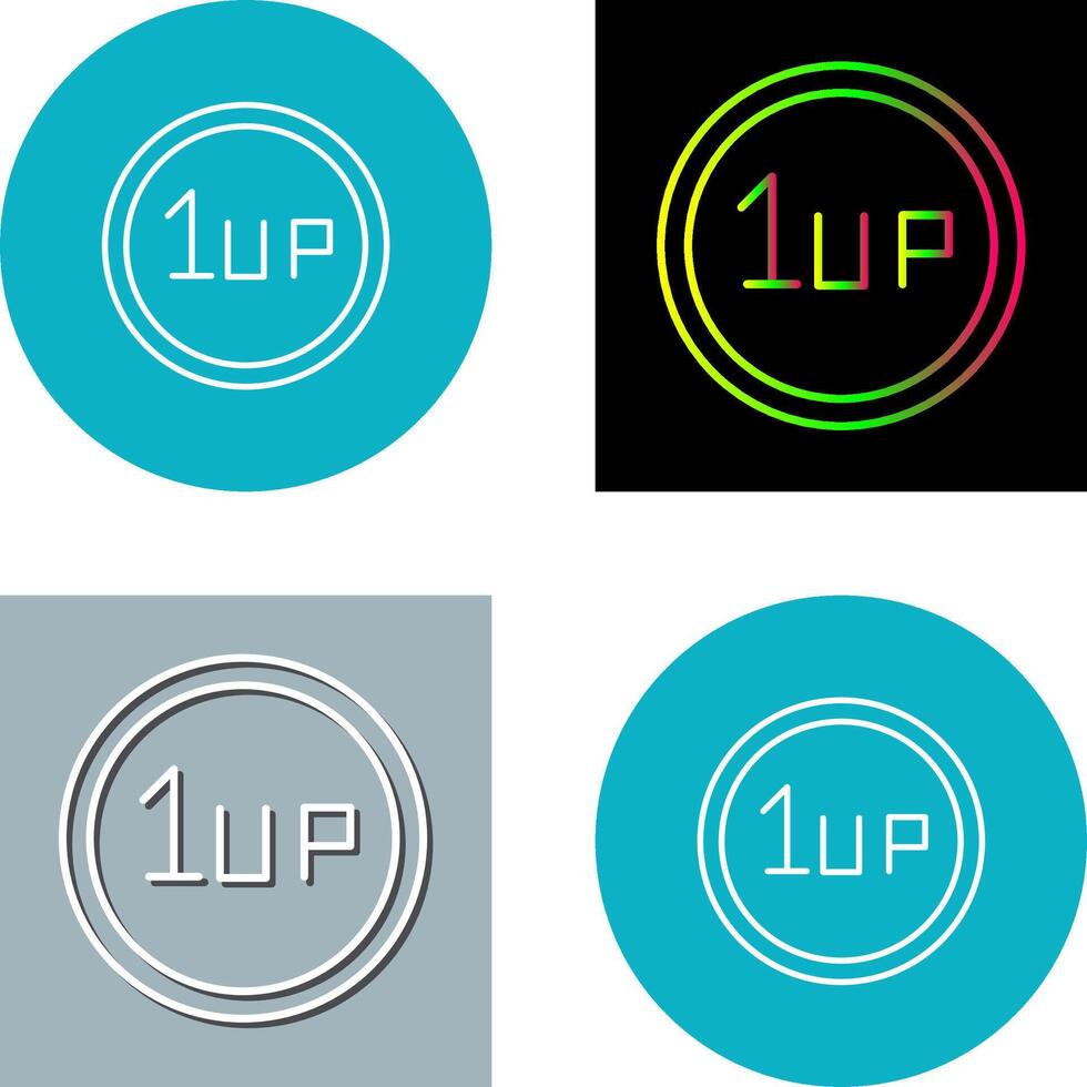 Unique 1UP Icon Design vector