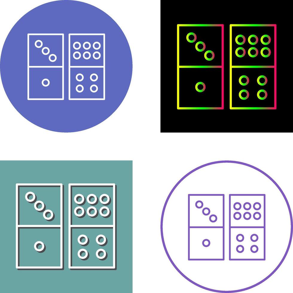 Domino Game Icon Design vector