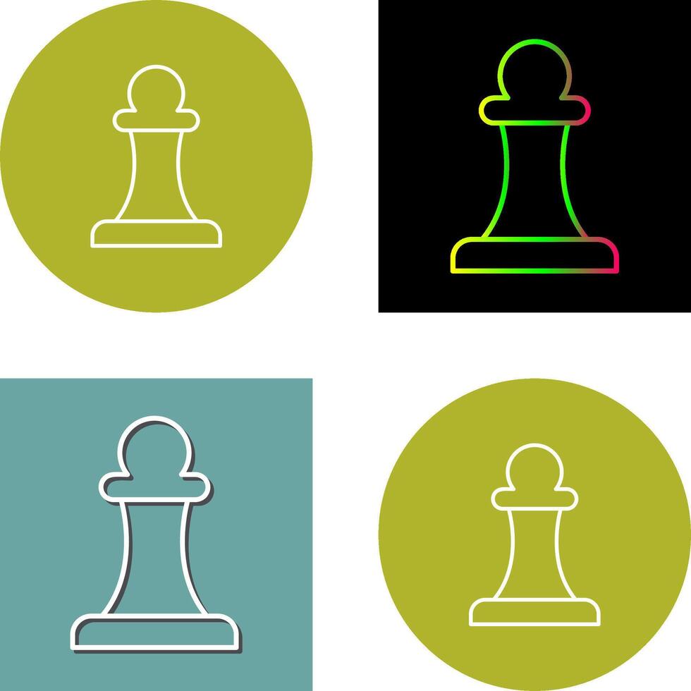 Unique Pawn Icon Design vector