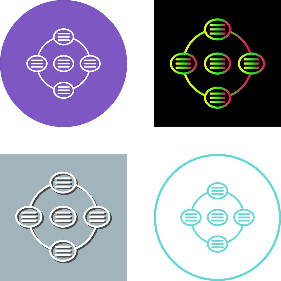 Unique Strategy Connsultation Icon Design vector