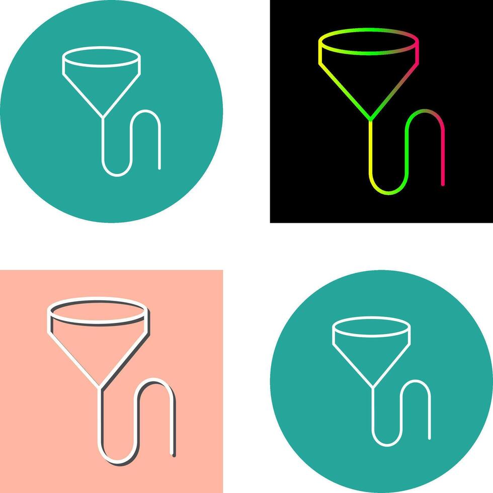 Unique Beer Bong Icon Design vector