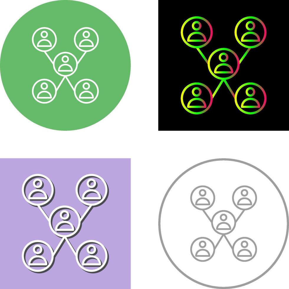 Unique Company Network Icon Design vector
