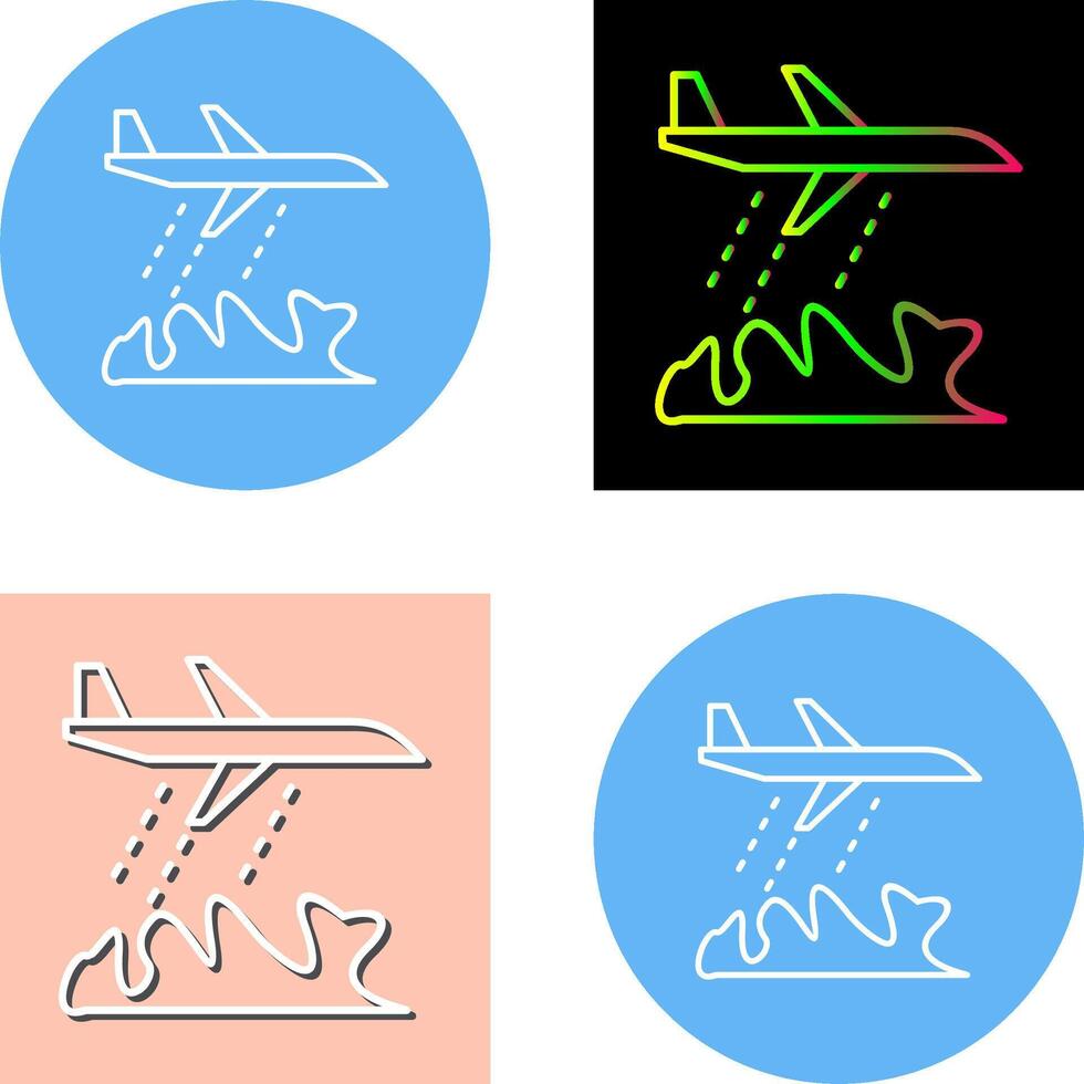 Unique Firefighter Plane Icon Design vector