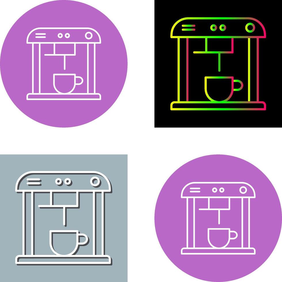 Unique Coffee Machine Icon Design vector