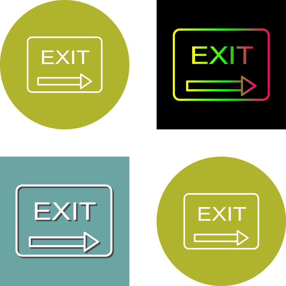 Unique Exit Icon Design vector