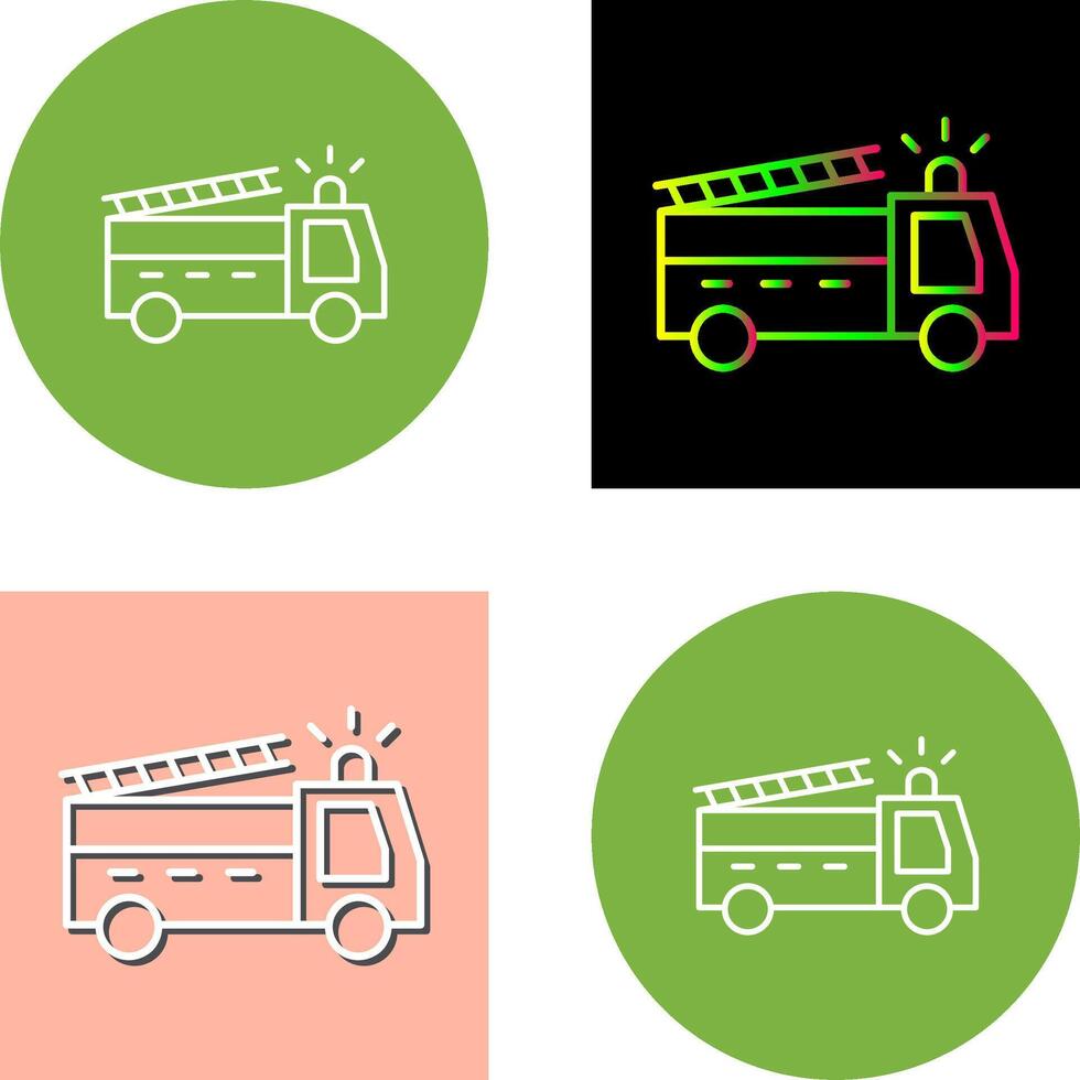 Unique Fire Truck Icon Design vector