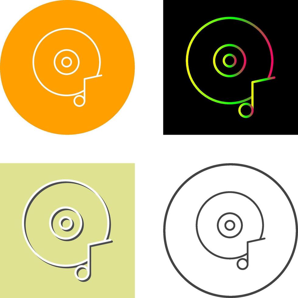Music CD Icon Design vector