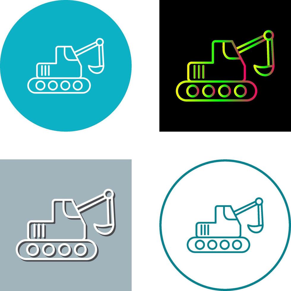 Escavator Icon Design vector