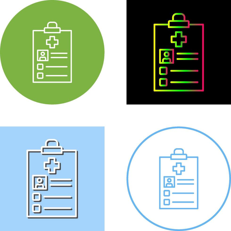 Medical Record Icon Design vector