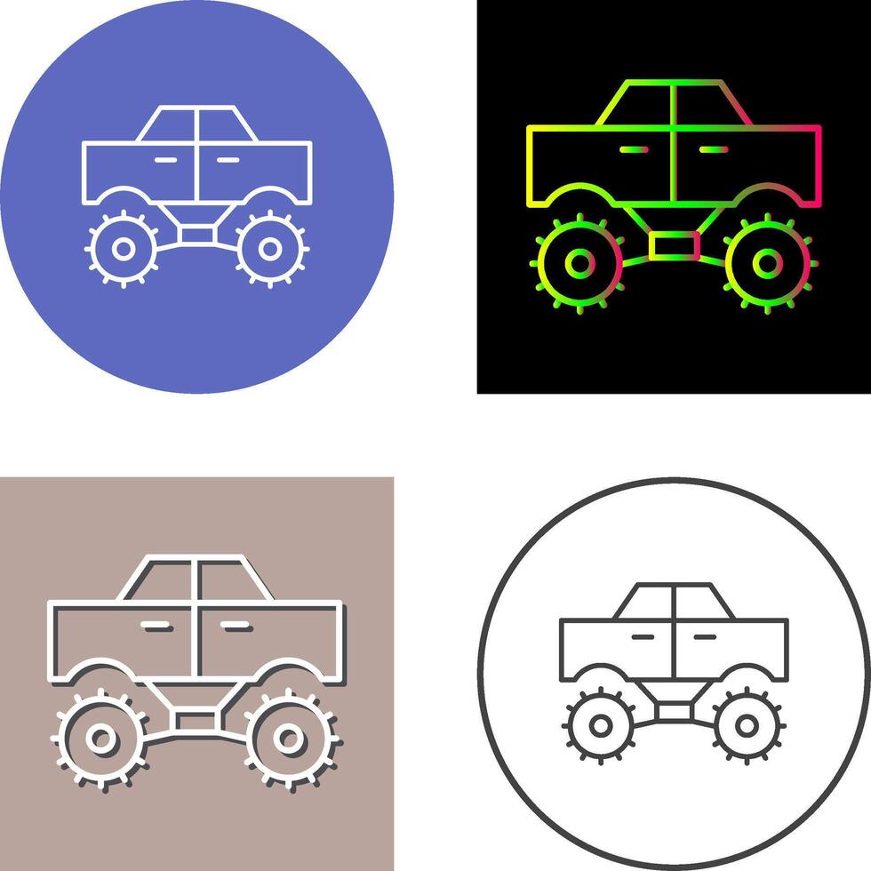 Monster Truck Icon Design vector