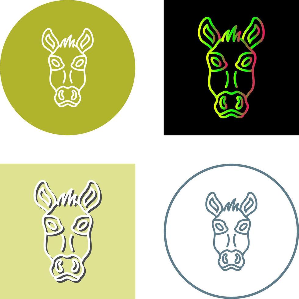 Donkey Icon Design vector