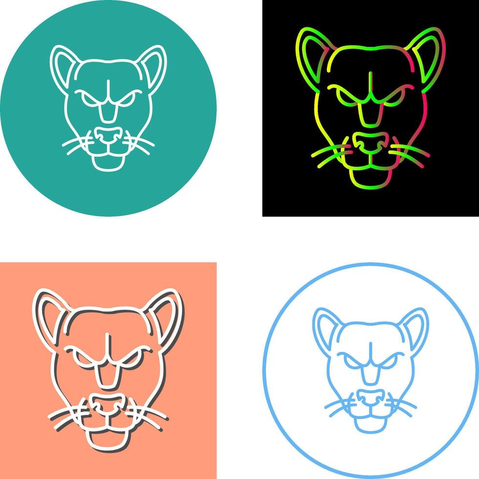 Black Panther Icon Design vector