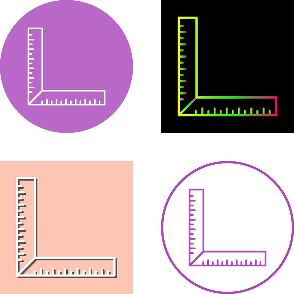 square Ruler Icon Design vector