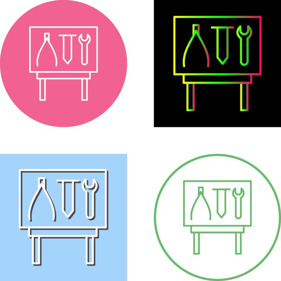 Tools Exhibit Icon Design vector