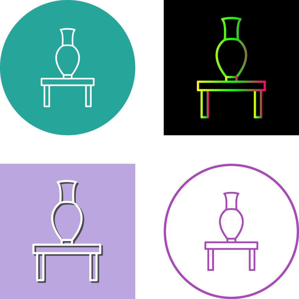 Vase Exhibit Icon Design vector