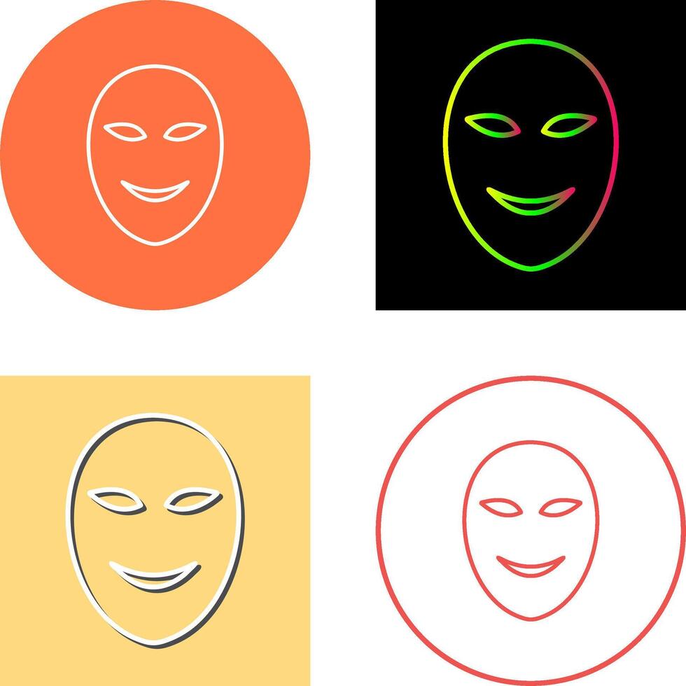 Ancient Face Mask Icon Design vector