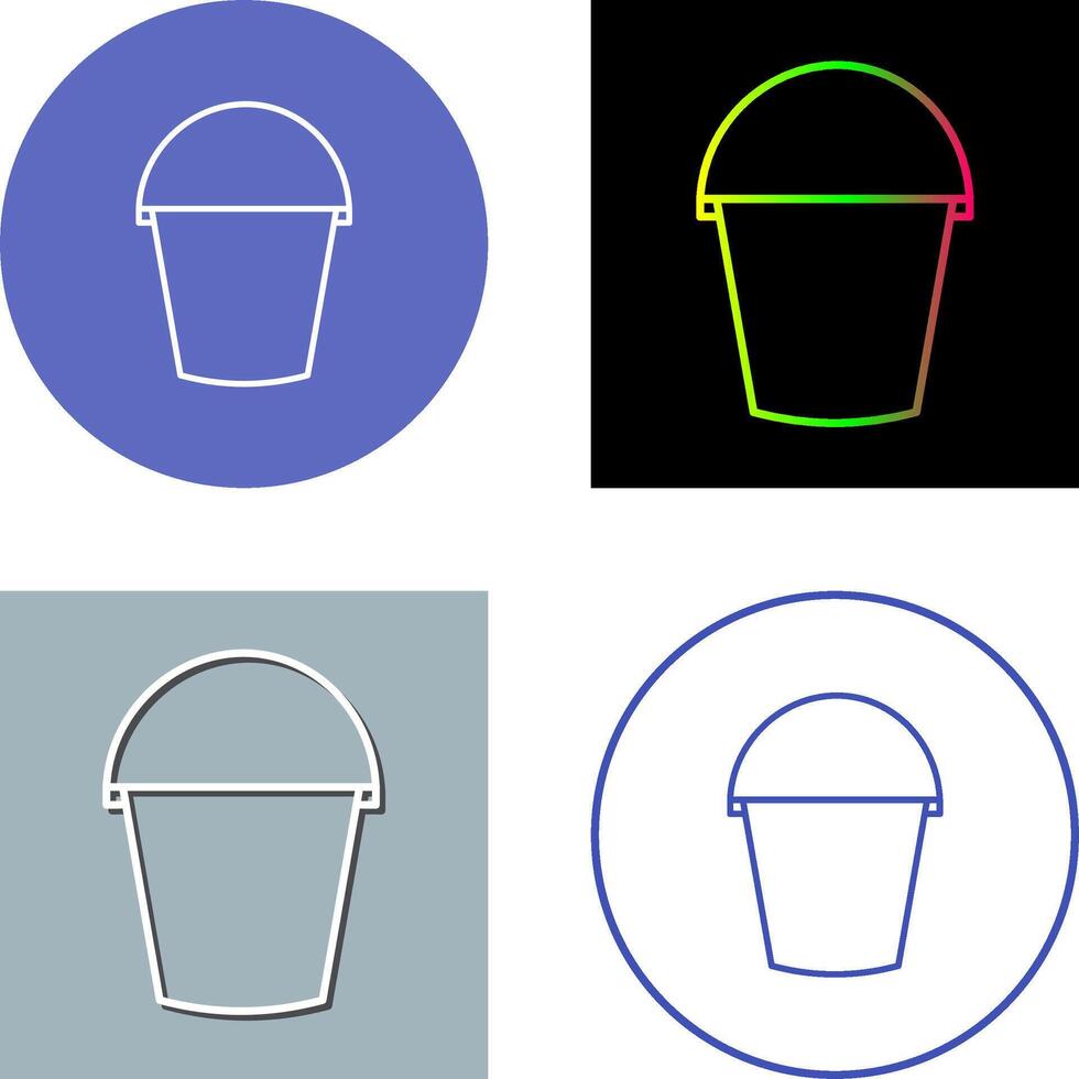 Water Bucket Icon Design vector