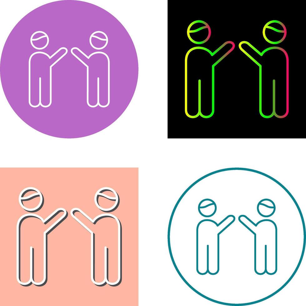 Waing to people Icon Design vector