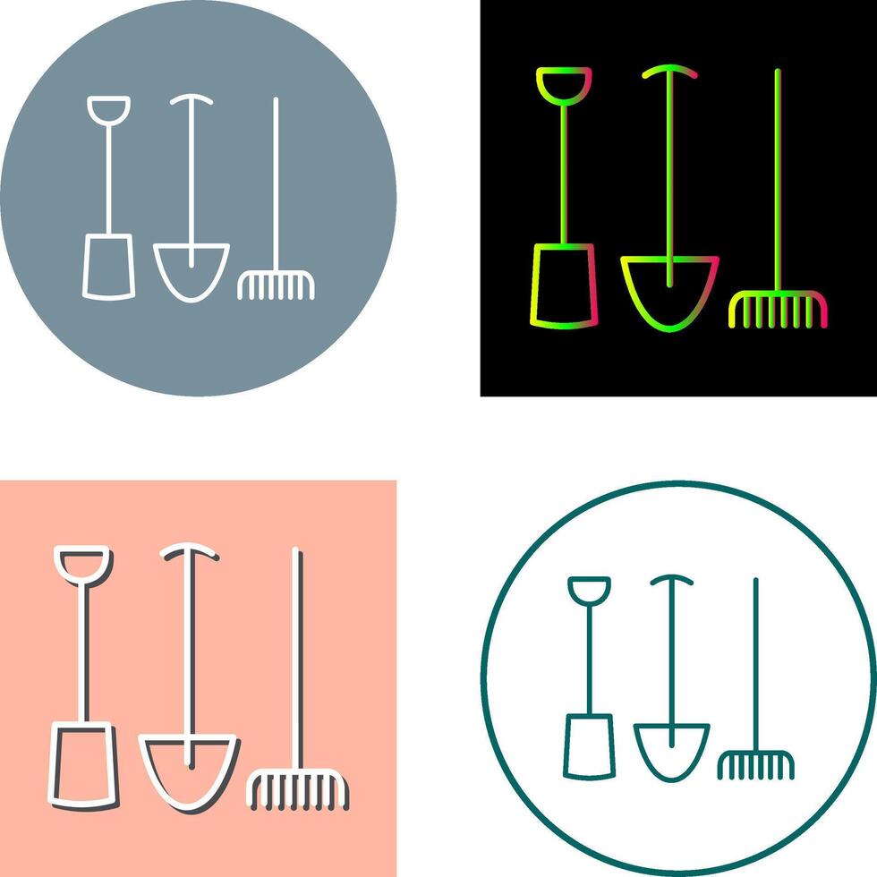 Gardening Tools Icon Design vector