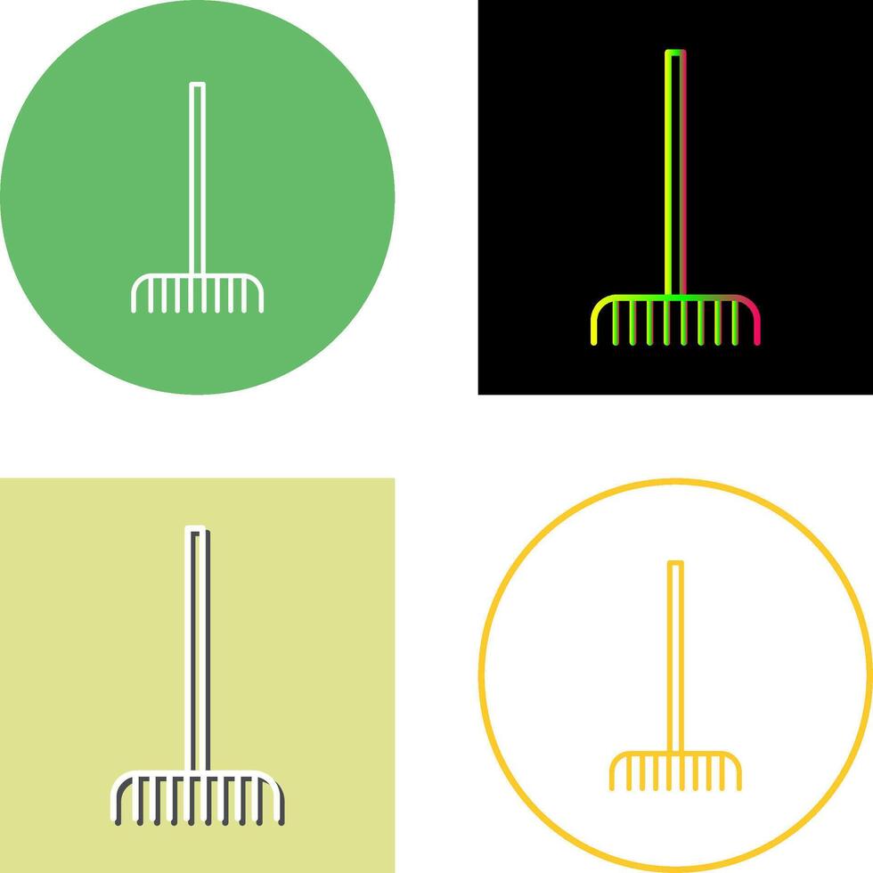Fork picking Leaves Icon Design vector