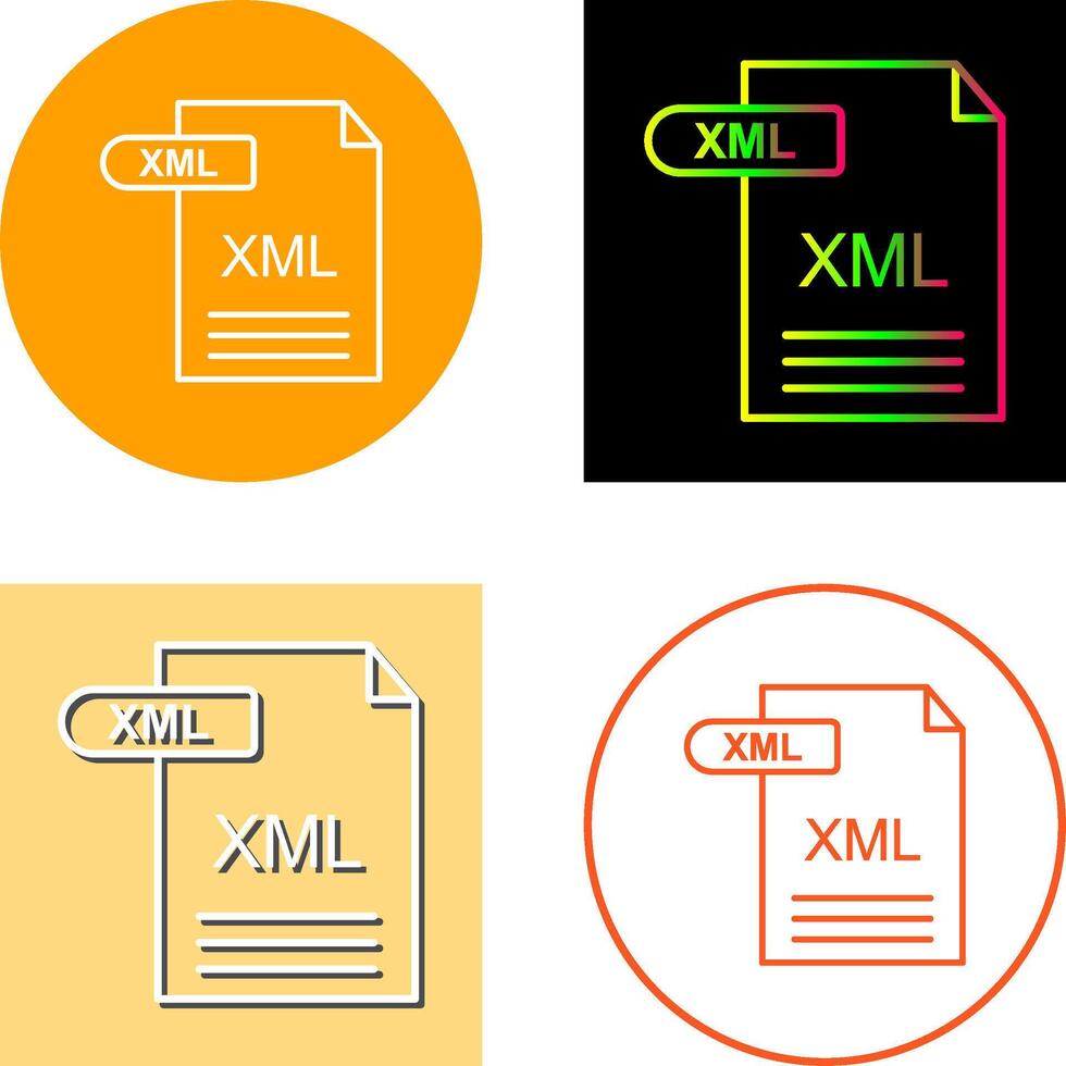 XML Icon Design vector
