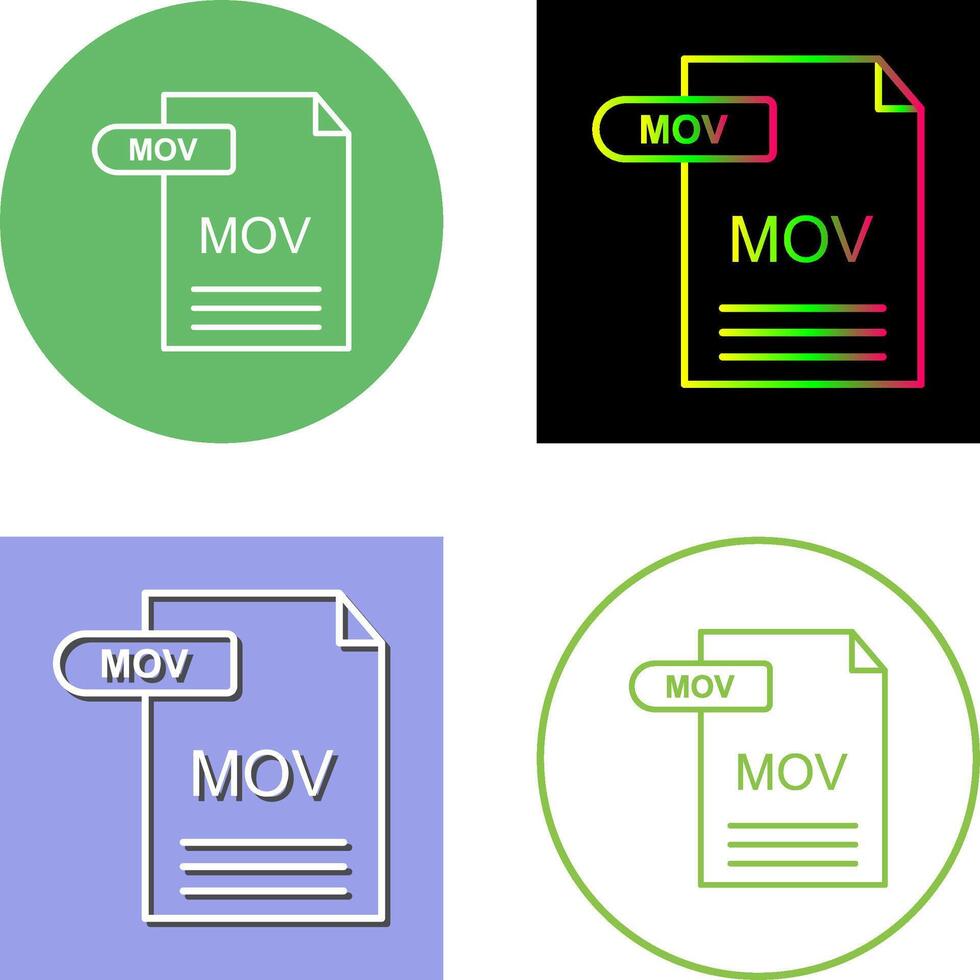 MOV Icon Design vector