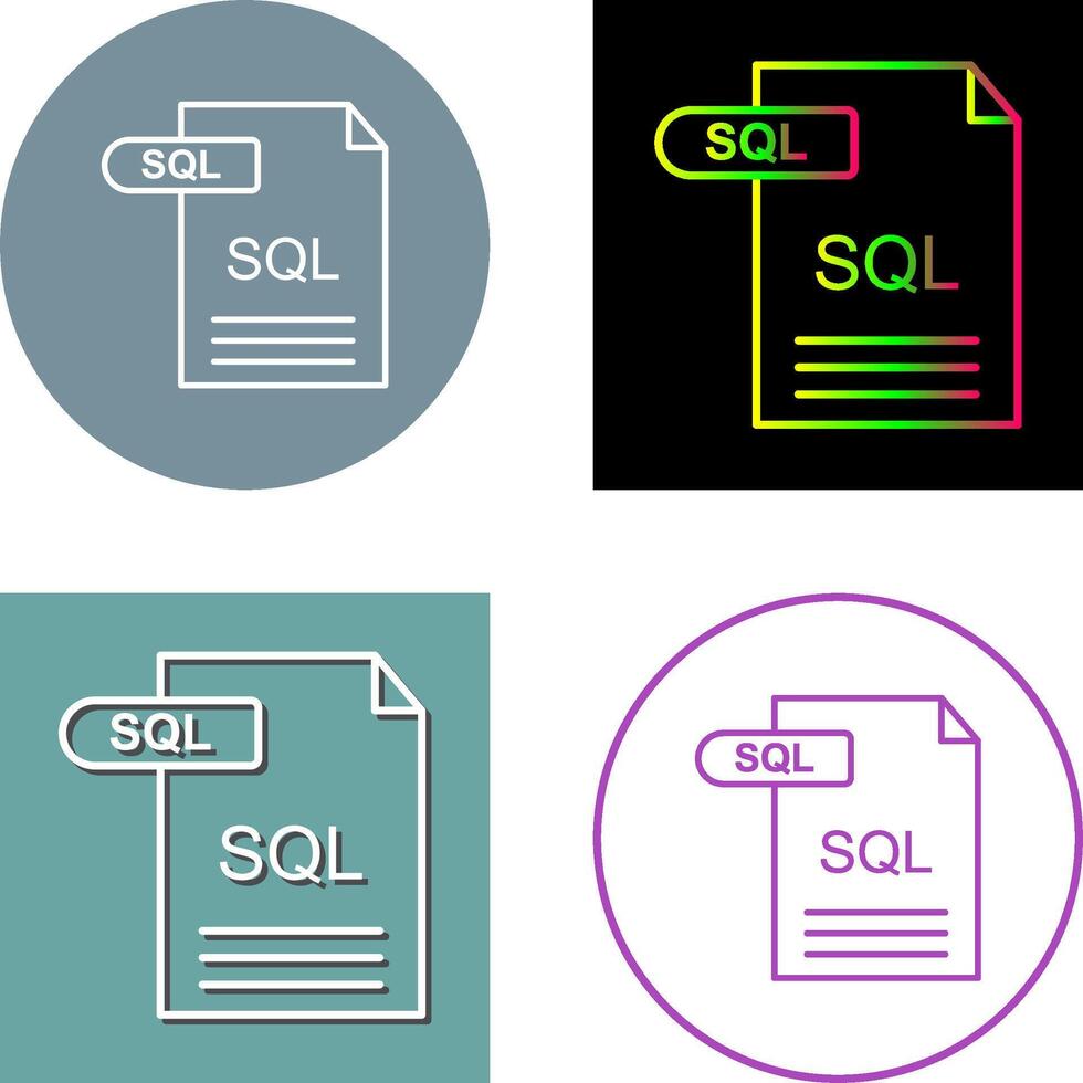 SQL Icon Design vector