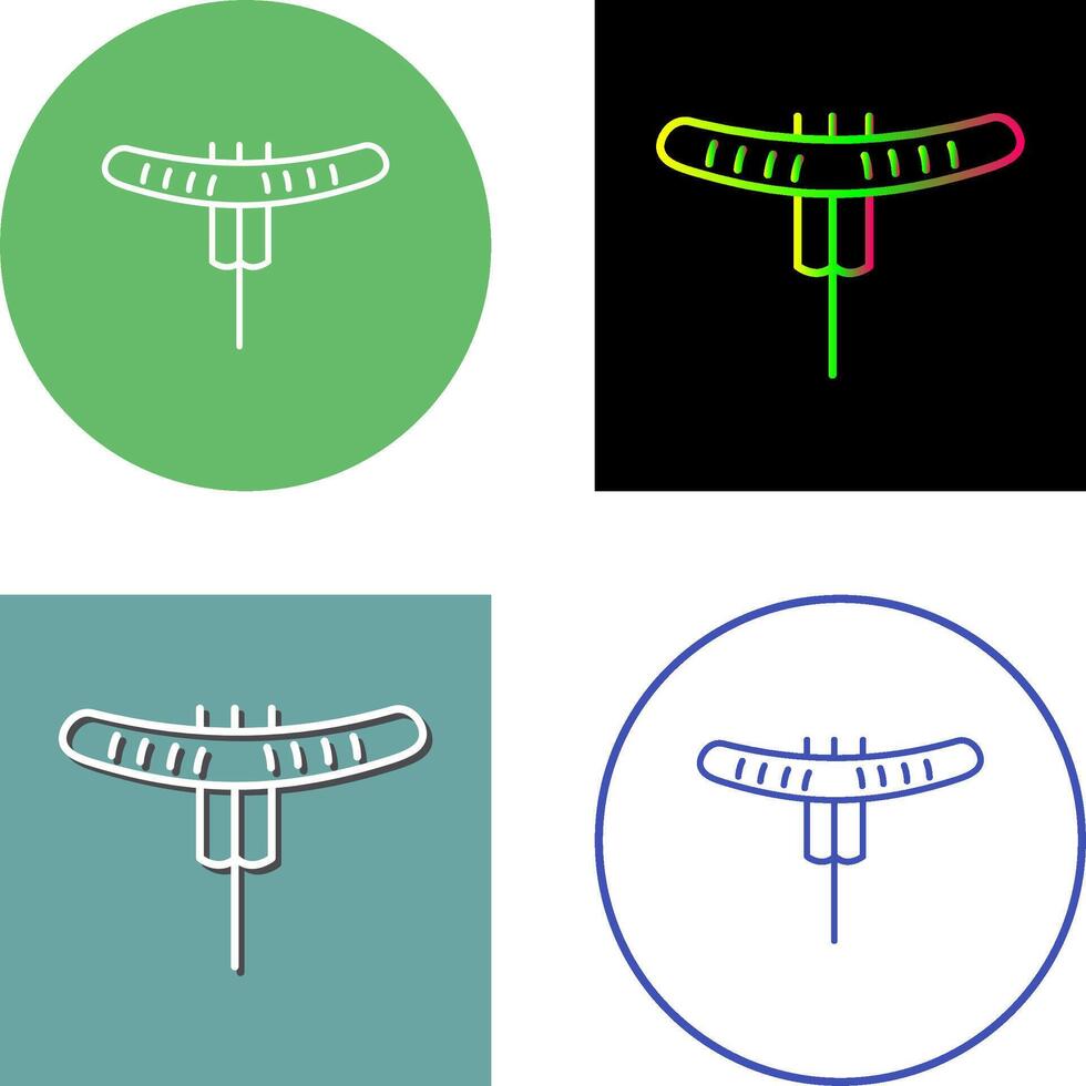 Sausage on Fork Icon Design vector