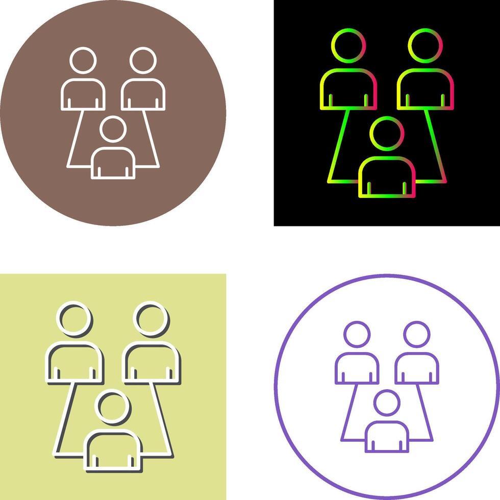 Connected Users Icon Design vector
