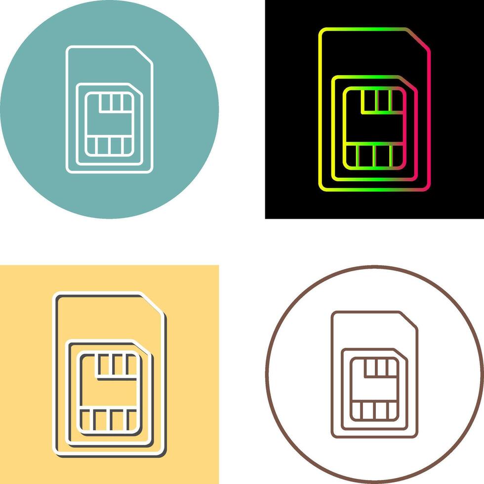 Sim Card Icon Design vector