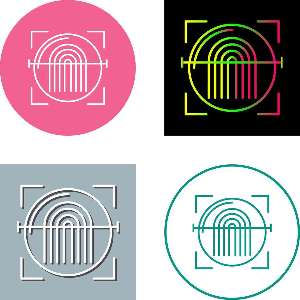 Fingerprint Scanner Icon Design vector