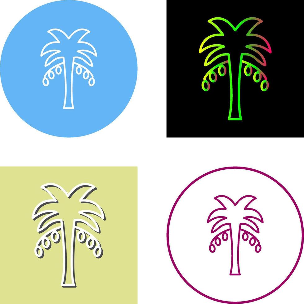 Coconut trees Icon Design vector