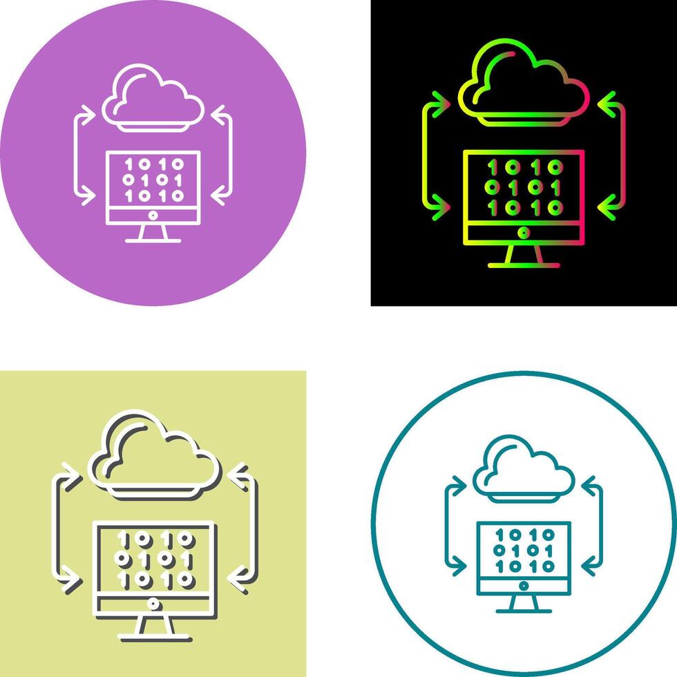 Cloud Coding Icon Design vector