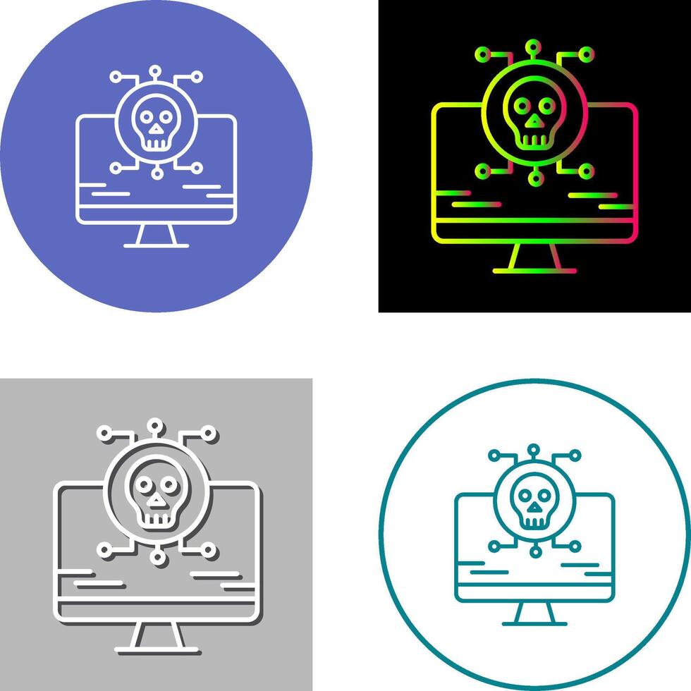 Virus Attack Icon Design vector