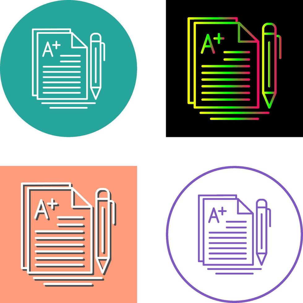 A Grade Icon Design vector