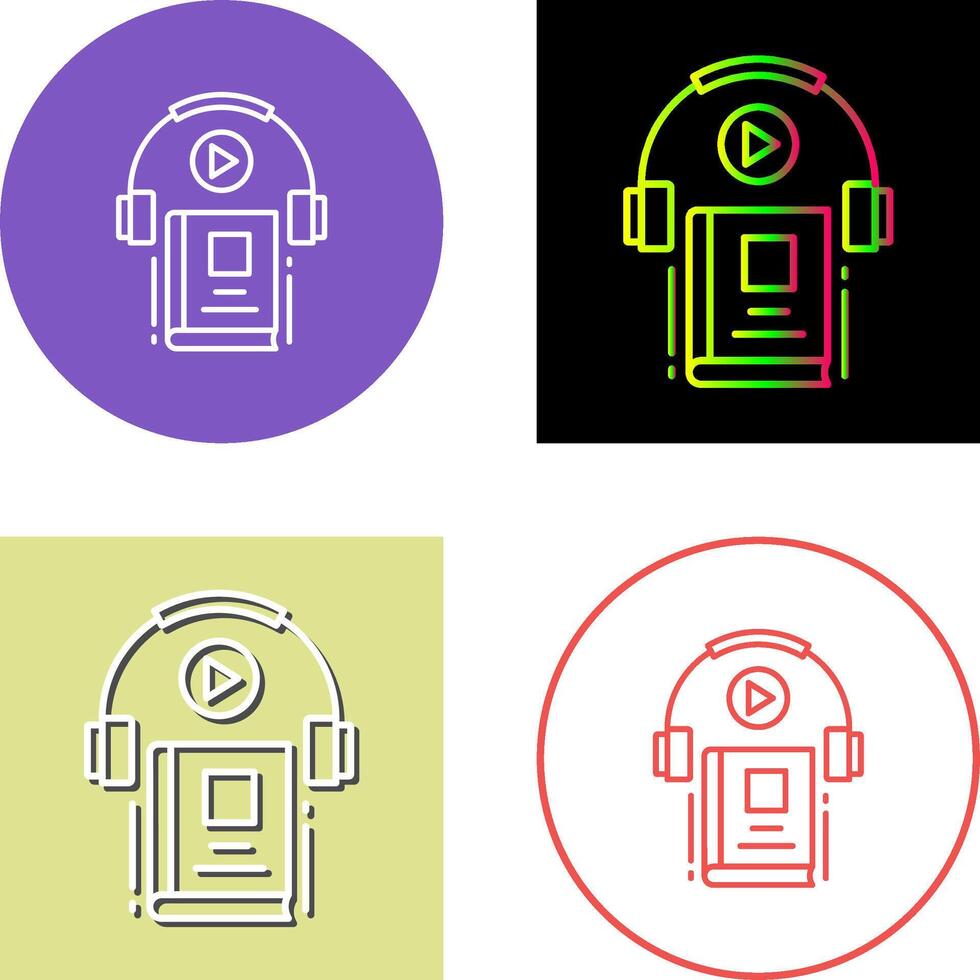 Audio Book Icon Design vector