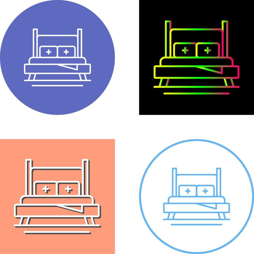 Bed Icon Design vector